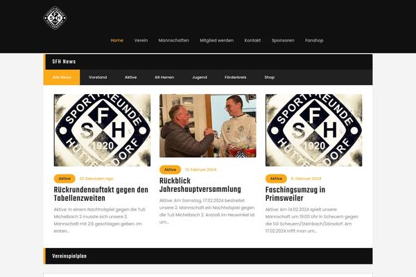 Gridiron theme site design template sample