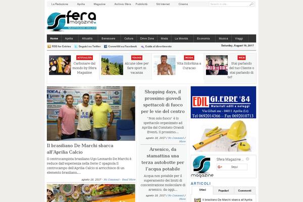 sferamagazine.it site used Linepressv2.6