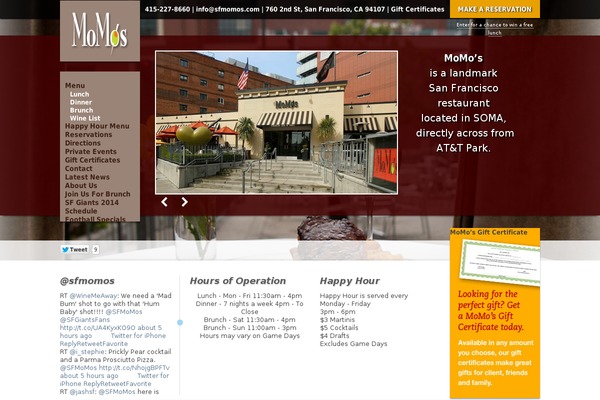Site using Easy-restaurant-menu-manager plugin