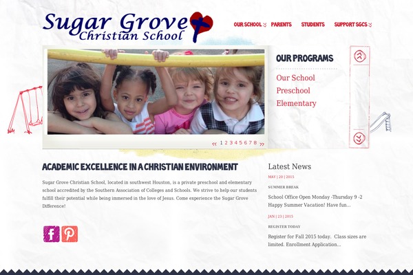Kids theme site design template sample