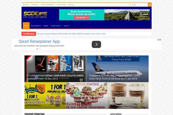 Sahifa Child theme site design template sample