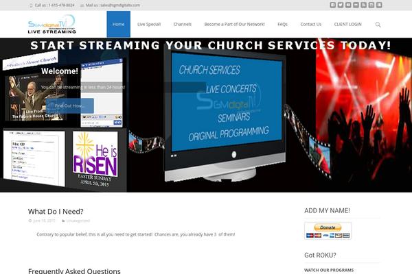 One Page theme site design template sample