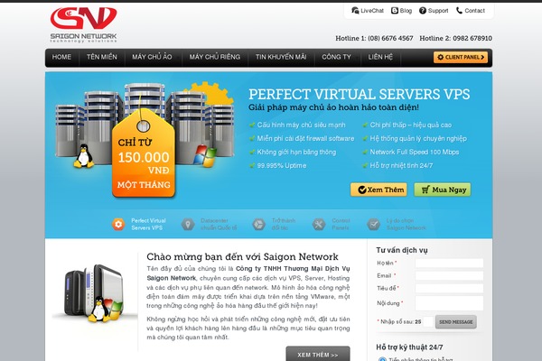 sgnet.vn site used Themechilly