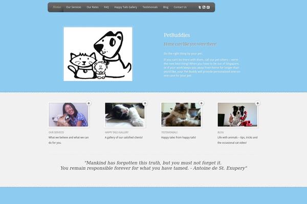 Feather theme site design template sample