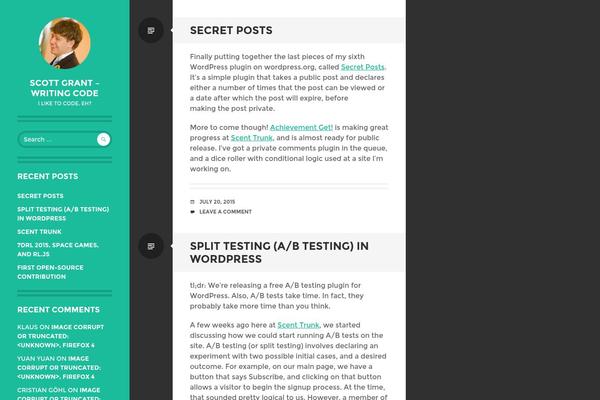 Writr theme site design template sample