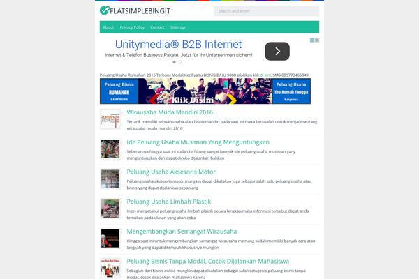 Flatsimplebingit theme site design template sample