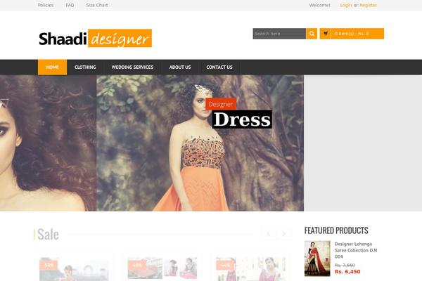 Venedor theme site design template sample