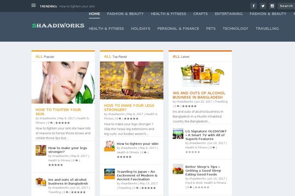 Extra theme site design template sample