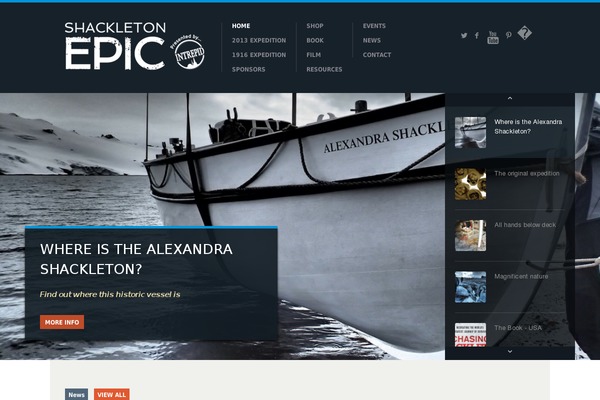 shackletonepic.com site used Biosphere