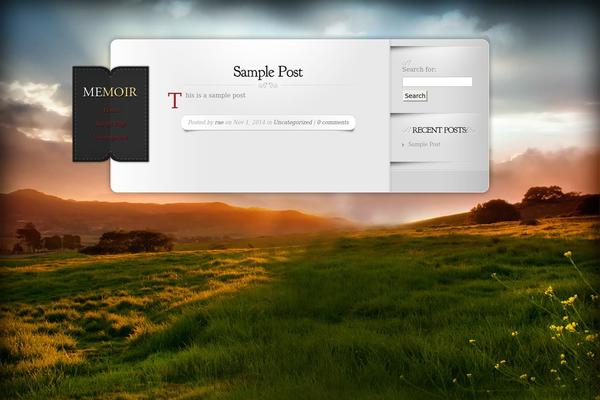 Memoir theme site design template sample