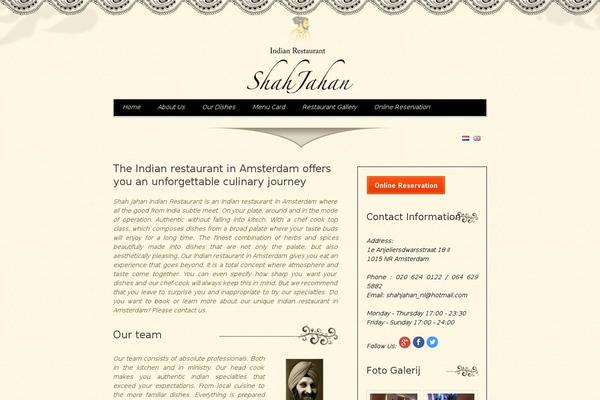 shah-jahan.nl site used Restaurant