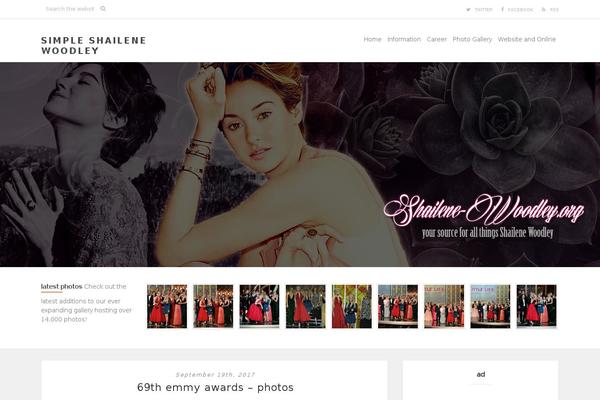 shailene-woodley.org site used Mnd-wp18