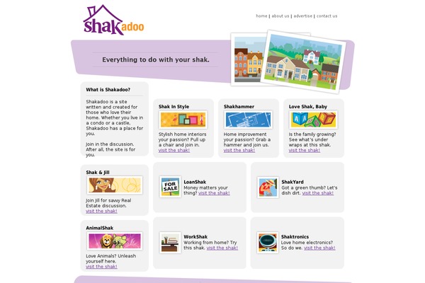 Home theme site design template sample