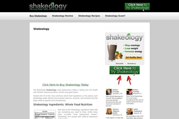 shakesupplement.com site used Shakeology