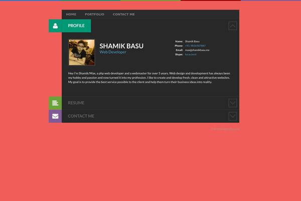 shamikbasu.me site used Cv