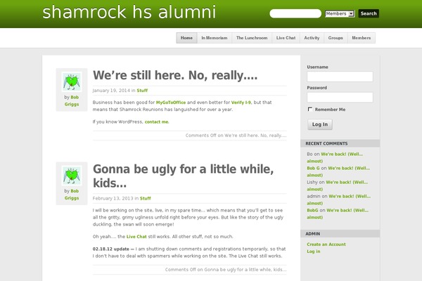 shamrockdragons.com site used Frisco for BuddyPress