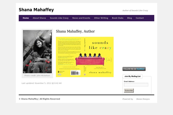shanamahaffey.com site used Twentyten-mod