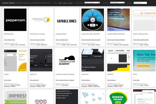 Grid theme site design template sample