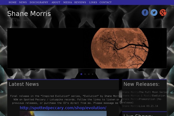 shanemorrismusic.com site used SimpleShift