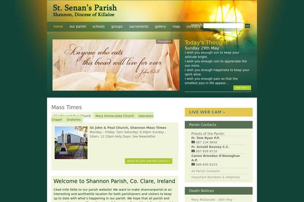 shannonparish.ie site used Parish