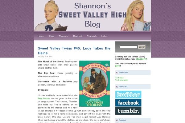 shannonsweetvalley.com site used LiasBlueWorld