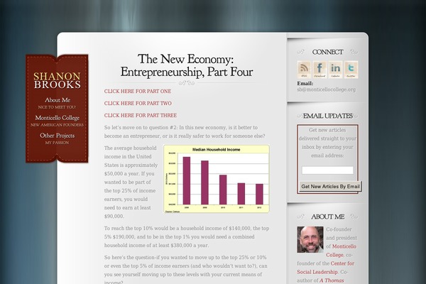 Memoir theme site design template sample