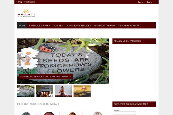 shantiyogaandcounseling.com site used Blogster