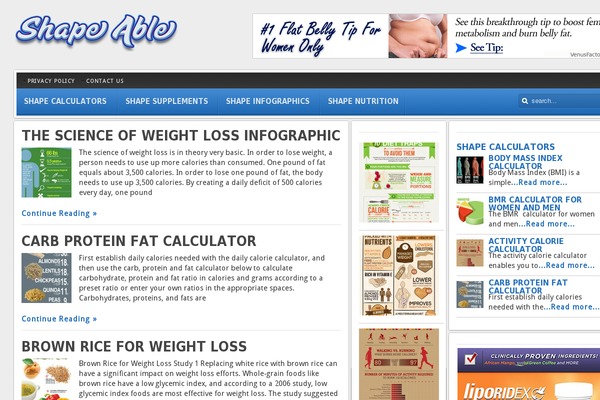 Shape theme site design template sample