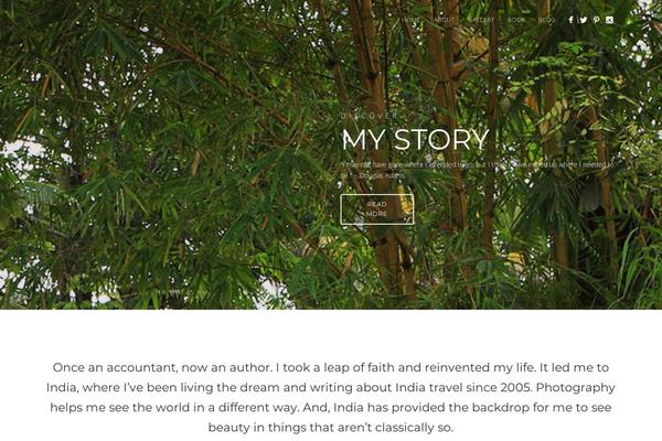 Story theme site design template sample