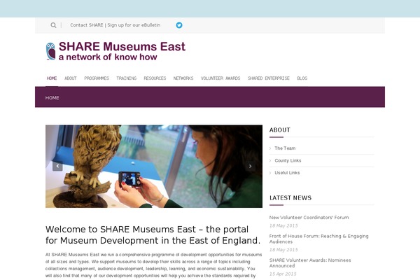 sharemuseumseast.org.uk site used Maxima v1.02