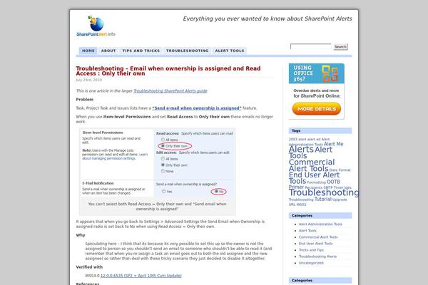 sharepointalert.info site used Bito