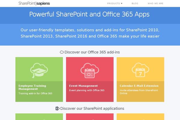 sharepointsapiens.com site used Sharepointsapiens