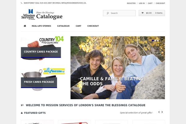 sharetheblessings.ca site used Kaching