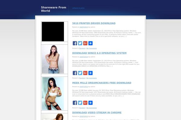 sharewarefromworld.net site used Blue Grey White