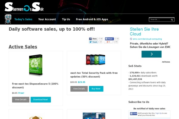 sharewareonsale.com site used Marketify