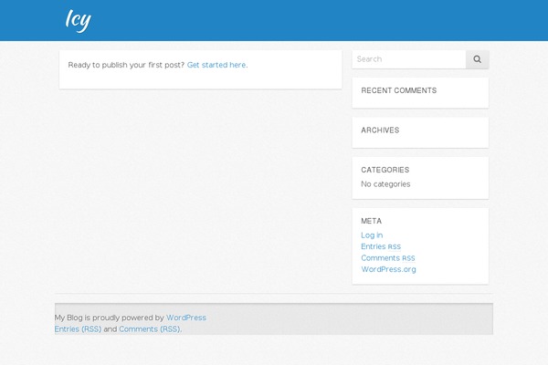 Icy theme site design template sample