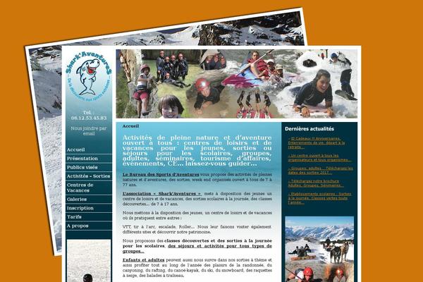 Shark theme site design template sample