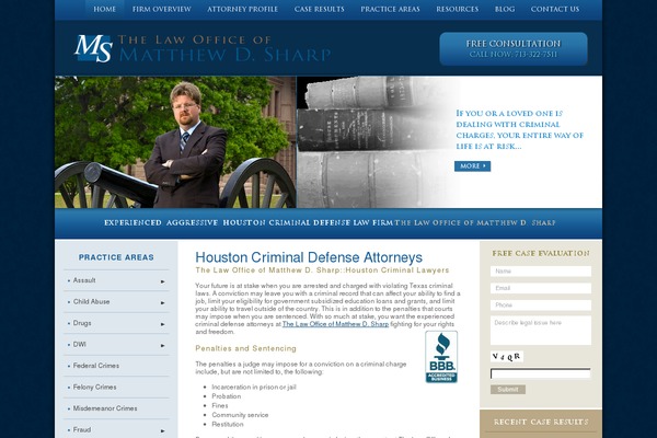 sharpcriminalattorney.com site used Studio-pro