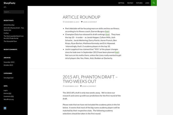 Twenty Fourteen theme site design template sample