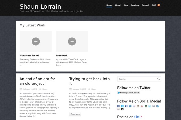 shaunlorrain.com.au site used Olya