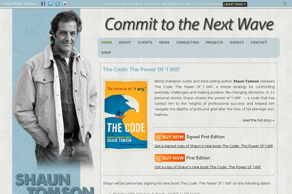 shauntomson.com site used Shaun-tomson