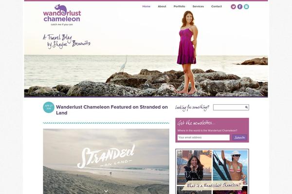 Wanderlust theme site design template sample