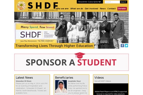 Site using Ditty News Ticker plugin