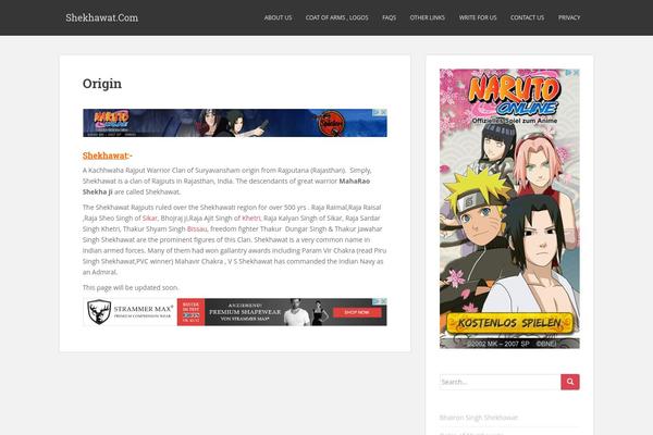 Twenty Sixteen theme site design template sample
