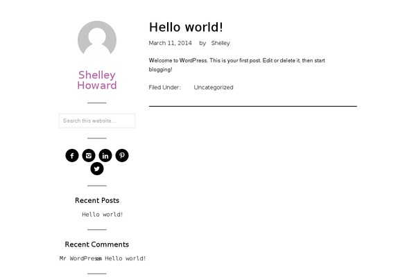 shelleyhoward.com site used Whitespace-pro