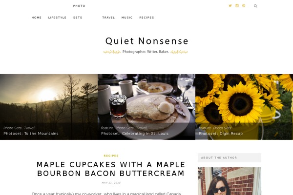 Buttercream theme site design template sample