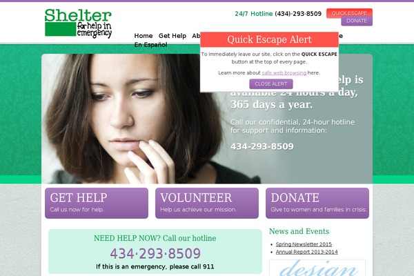 shelterforhelpinemergency.org site used She