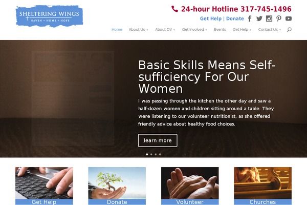 shelteringwings.org site used Newhope