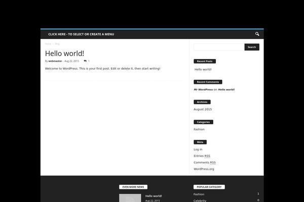 Mag theme site design template sample