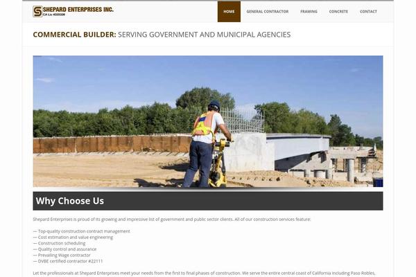 BUILDER theme site design template sample